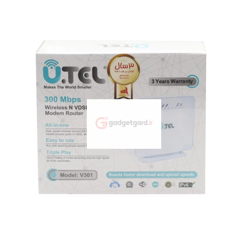 مودم U.Tel Wireless N VDSL2/ADSL2 Plus مدل V301 - سفید (گارانتی سه ساله افزاره) - تصویر 4